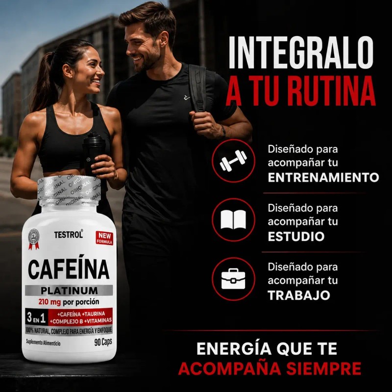 Cafeína 210 Testrol Platinum Cápsulas