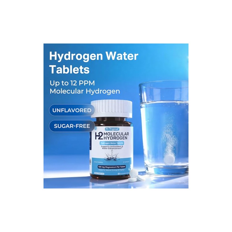 Hydrogen Water Tablets - 12 PPM H2 Molecular Hydrogen -
