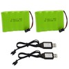 Blomiky 2 Pack 6.0V 2200mAh NiMH Rechargerable Battery with SM-2P