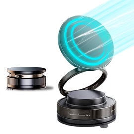 Upgraded 360° Vacuum Magnetic Car Phone Holder, Strong Suction Cup Phone Mount [89+LBS Suction & 2600gf Magnetic], Only Works on Perfectly Smooth, non-porous Surfaces