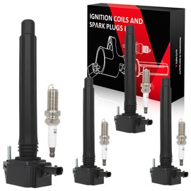 ASAPE 4PCS Ignition Coil Pack UF751 and 4PCS Iridium Spark Plugs Fit for Ram ProMaster City 2015-2022 for Fiat 500X 2016-2018 for Chrysler 200 2015-2017