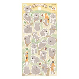 Zoom-in Animal 5424102 Sticker Large [Koala] Cute Animal