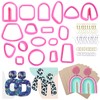 KRUCE 18 PC Polymer Clay Cutters,Different Shape Plastic Clay Earring