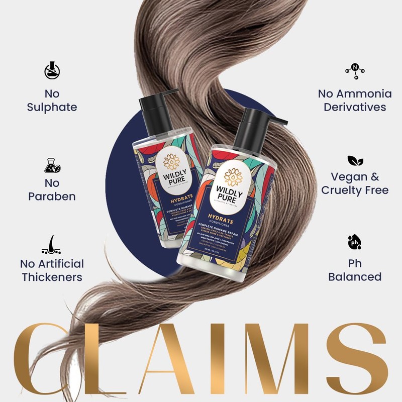 Wildly Pure Natural Conditioner for Dry & Frizzy Hair| Deep