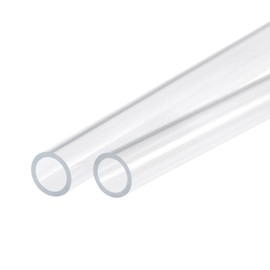 Recogwood 2Pcs Acrylic Pipe Clear Rigid Round Tube 16mm ID 20mm OD 305mm for Lamps and Lanterns, Water Cooling System