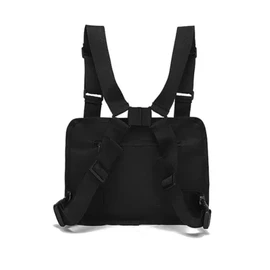 Genérico Mochila Tactica Pechera Bandolera Pechera Unisex Bols Chest Bag (Negro)