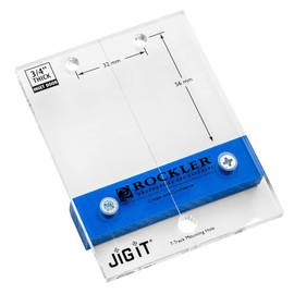 Door Hinge Plate Template for ¾” Inset Door Hinges – Fast, Precise Installation of Hinge Repair Plate on European Cabinet Hinges – Clear Acrylic Door Hinge Template for Easy Alignment w/Marks