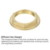 sourcing map G3/4 Pipe Fitting Hex Flange Lock Nut Locknut