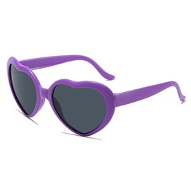 Yumatch Vintage Heart Shape Sunglasses for Women, Classic Retro Polarized Sunglasses Ladies Sunglasses,Purple