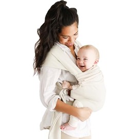 Lalabu The Simple Wrap Baby Wraps Carrier - Stylish Baby Sling Carrier for Newborns & Toddlers 13-28 lbs. Safety Tested, Easy-to-Use, Ergonomic, & Comfortable - Oat
