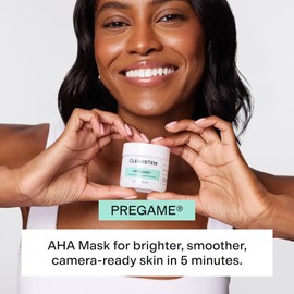 Clearstem Pre-Game Lighting Face Mask with AHA Exfoliator - Skin Facial Mask with Bamboo and Turmeric for Makeup Prep Gently Smoothing Your Weekly Skincare Routine Size / 클리어스템 프리게임 조명 페이스 마스크와 AHA 각질 제거제 - 메이크업 준비를 위한 대나무 및 강황이 포함된 스킨 페이셜 마스크 주간 스킨케어 루틴을 순한 스무딩 Size