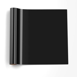 Zidwzidwei Flex Film Plotter Textile, 12 Inches x 6 ft Heat Transfer Vinyl Textile Film Plotter for Clothing, Iron-On Film Plotter Textiles Transfer Film for Ironing DIY T-Shirt Fabrics (Black)