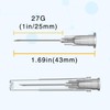 27 Gauge 1 Inch Needle,100 PCS Luer Lock Industrial Dispensing