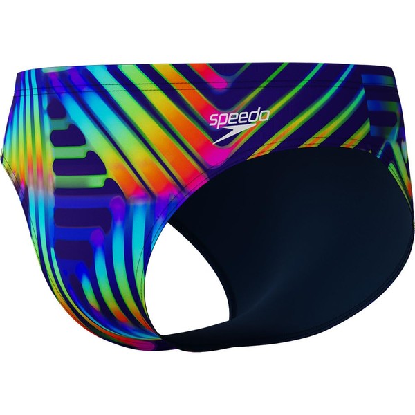 Speedo Men's 8cm Allover Digital Brief Swim Trunks Swimmers Pahala