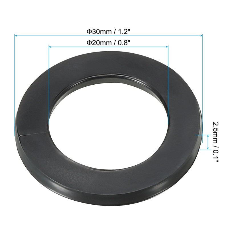 PATIKIL M20 Rubber Flat Washers Pack of 10 20mm ID