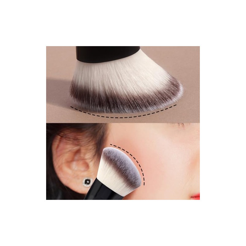 MAANGE Brochas para Maquillaje Profesional, 4 Brochas Maquillaje de Doble