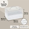 Juvale Cupcake Transport Container - 2 Tier, Clear Plastic, 13.5