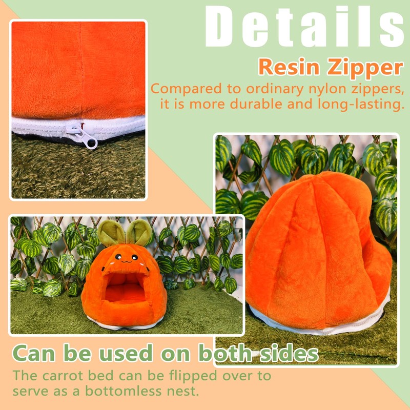 Acsist Rat Hammock, Hamster Bed,Sugar Glider House with Warm Fleece,Washable