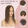 Silk-co 6inch Hair Topper for Thinning Hair Women Clip in