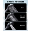 Hibbent 3 Function Shower Head,Self-Cleaning Nozzle Handheld Shower Head