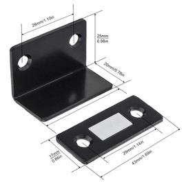 HOJLKLD Cabinet Magnetic Catch L-Shaped 8 Pack Ultra Thin Cabinet Door Magnetic Catch Drawer Magnets Adhesive Cabinet Latch Magnet Closures for Kitchen Wardrobe Closet Door