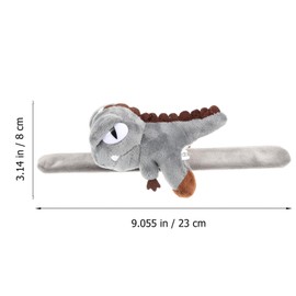 Abaodam 2pcs Animal Slap Bracelet Dinosaur Slap Bracelet Plush Stuffed Animal Hugger Snap Wrist Band for Kids Birthday Party