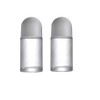 Dwuww 2Pcs White 50ML Glass Empty Roller Bottles with Roller