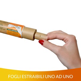 Cuki Natural Baking Paper in Foils, Sustainable Packaging in Flow Pack, 25 Sheets, Pull-Out, 33 x 38 cm