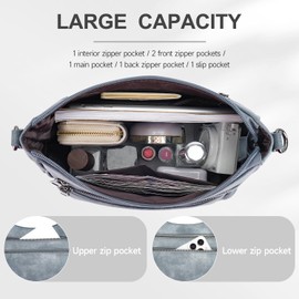 KITEVIUN Crossbody Purse Trendy Vegan Leather Crossbody Bag for Women with Adjustable Strap Women's Shoulder Handbag