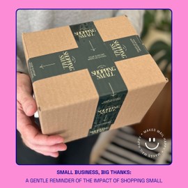 Thank You for Shopping Small, Dark Green Mint Cute Designer Packing and Shipping Tape for Small Business - Decorative Printed Packaging Tape, 1.88" x 110 Yards (330 feet)