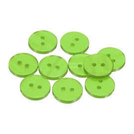 HARFINGTON 10pcs 28L Sewing Buttons 11/16"(18mm) Resin Round Flat 2-Hole Craft Clothing Replacement Button for Coats Sewing Clothing and DIY, Green
