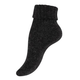 Cotton Prime Alpaca socks, wool socks, winter socks for men and women, 2 pairs - warm house socks, cuddly socks, 2 pairs of anthracite/grey (with envelope)