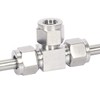 LOZOME 304 Stainless Steel 3 Way Compression Fitting, Tee, Adapter