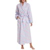 Lavenderi Women’s 100% Cotton Long Kimono Lounge Bathrobe Robe, Ladies