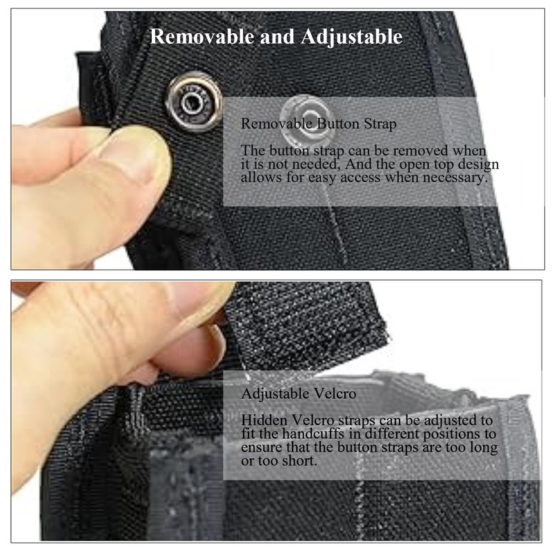 Double Handcuff Holster, Handcuff Case, Open Top Cuff Pouch for