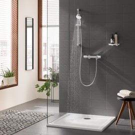 Grohe 26076002 New Tempesta Cosmopolitan 100 2 Spray Shower Rail Set, Starlight Chrome
