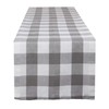 DII CAMZ11457 Gray & White Buffalo Check Woven Table Runner,