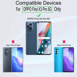 Ibywind Screen Protector For OPPO Find X3 Pro 5G 6.7",with 2Pcs Flexible TPU Film,1Pc Camera Lens Protector,1Pc Backing Carbon Fiber Film [Fingerprint Reader,Easy to install]