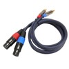 Dual XLR to RCA Cable Professional 24K Gold Plated Connector