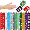 ELCOHO 72 Pieces Christmas Snap Bracelets Xmas Party Favors Slap