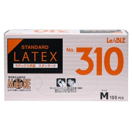 Yamato Factory No. 310 Latex Rubber Gloves, Size M, 100 Pieces