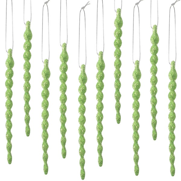 Boao 30 Pieces Plastic Icicle Twisted Plastic Icicle Christmas Ornaments