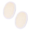 FOMIYES Exfoliating Loofah Pad Set Natural Sponges Pads Hook Loofah