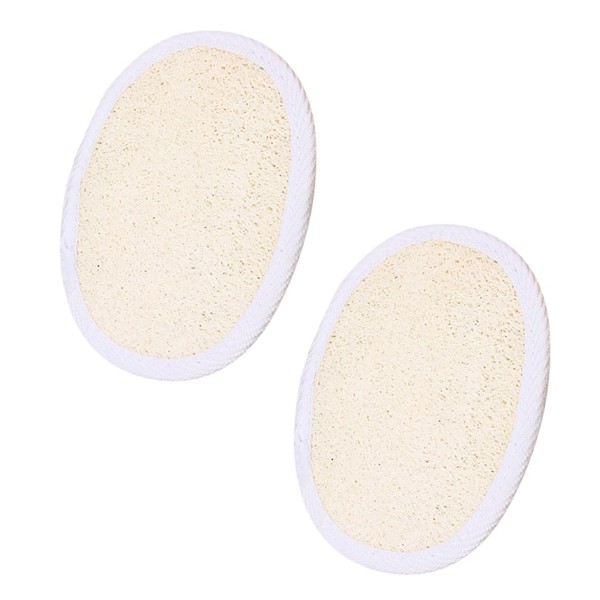 FOMIYES Exfoliating Loofah Pad Set Natural Sponges Pads Hook Loofah