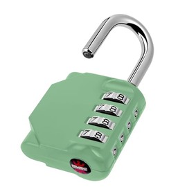 CL11KG - Candado de combinación de 4 dígitos verde, cerrojo de combinación para exteriores, interiores, gimnasio, escuela, herramientas, almacenamiento