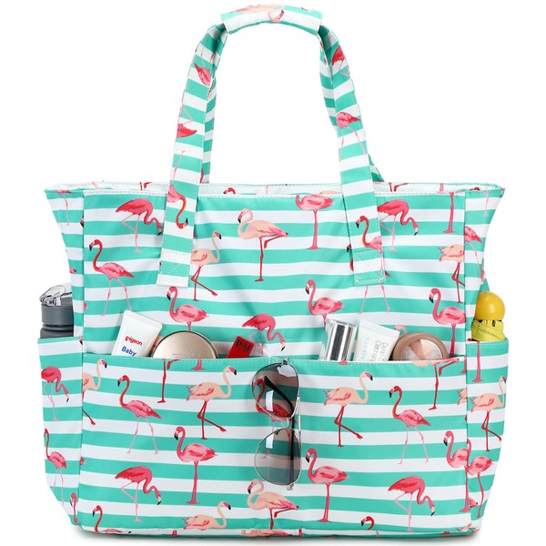 LEDAOU - Bolsa grande de playa para mujer, impermeable, a