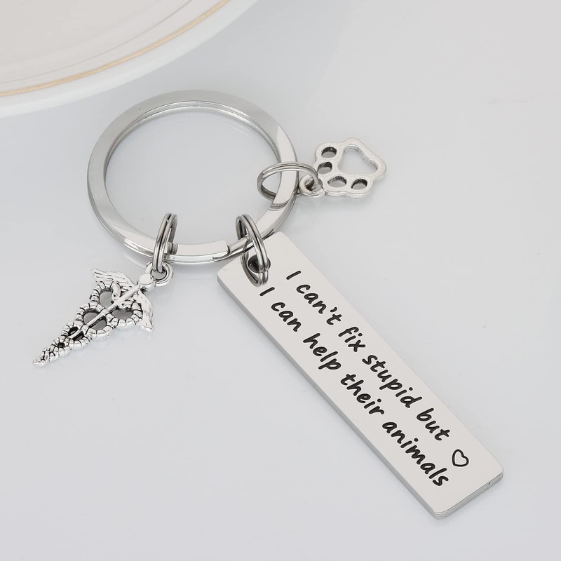 HUTIMY Vet Tech Keychain Gifts for Women Men Teens Funny