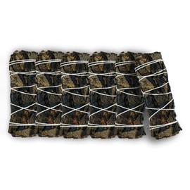 ESPOIR & AMOUR Black Sage 4" - 6 Spiritual Sage Sticks for Smudging, Healing and Ritual - Hand-Tied Sage Smudge Sticks to Cleanse Negativity - Sustainably Harvested 4 Inch Californian Sage Bundle