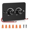 Linkstyle 12V Dimmer Switch, 2 Gang 60W PWM RV Trucks