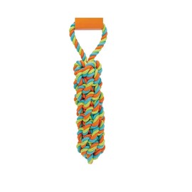 MPP Heavy Duty 13 inch Big Dog Rope Tugs Loop Handle and Flosser Tough Toss Play Toy (4 Ropes)